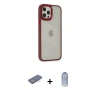 MARSİLYAN™- iPhone 12 Pro Max Kılıf Eksen Doku Prime - Siyah Joko Magic 5D Cam + Renkli Kamera Lens Koruma Cam - MI
