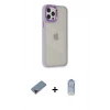 MARSİLYAN™- iPhone 12 Pro Max Kılıf Eksen Doku Prime - Siyah Joko Magic 5D Cam + Metal Kamera Lens Koruma Cam - KI