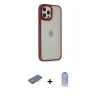 MARSİLYAN™- iPhone 12 Pro Max Kılıf Eksen Doku Prime - Siyah Joko Magic 5D Cam + Renkli Kamera Lens Koruma Cam - TU