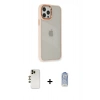 MARSİLYAN™- iPhone 12 Pro Max Kılıf Eksen Doku Prime - Siyah Joko Magic 5D Cam + Shine Kamera Lens - GD