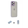 MARSİLYAN™- iPhone 12 Pro Max Kılıf Eksen Doku Prime - Siyah Joko Magic 5D Cam + Shine Kamera Lens Koruma Cam - MI