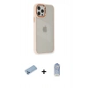 MARSİLYAN™- iPhone 12 Pro Max Kılıf Eksen Doku Prime - Siyah Joko Magic 5D Cam + Shine Kamera Lens Koruma Cam - MI