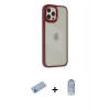 MARSİLYAN™- iPhone 12 Pro Max Kılıf Eksen Doku Prime - Siyah Joko Magic 5D Cam + Shine Kamera Lens Koruma Cam - MI