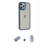 MARSİLYAN™- iPhone 12 Pro Max Kılıf Eksen Doku Prime - Siyah Joko Magic 5D Cam + Shine Kamera Lens Koruma Cam - PE