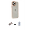 MARSİLYAN™- iPhone 12 Pro Max Kılıf Eksen Doku Prime - Siyah Joko Magic 5D Cam + Shine Kamera Lens Koruma Cam - SABE