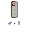 MARSİLYAN™- iPhone 12 Pro Max Kılıf Eksen Doku Prime - Siyah Joko Magic 5D Cam + Shine Kamera Lens Koruma Cam - PE