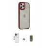 MARSİLYAN™- iPhone 12 Pro Max Kılıf Eksen Doku Prime - Siyah Joko Magic 5D Hayalet Cam + Shine Kamera Lens - LT