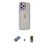 MARSİLYAN™- iPhone 12 Pro Max Kılıf Eksen Doku Prime - Siyah Joko Magic 5D Hayalet Cam + Metal Kamera Lens Koruma Cam - GD