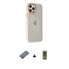 MARSİLYAN™- iPhone 12 Pro Max Kılıf Eksen Doku Prime - Siyah Joko Magic 5D Hayalet Cam + Metal Kamera Lens Koruma Cam - GD