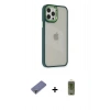 MARSİLYAN™- iPhone 12 Pro Max Kılıf Eksen Doku Prime - Siyah Joko Magic 5D Hayalet Cam + Metal Kamera Lens Koruma Cam - GD