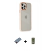 MARSİLYAN™- iPhone 12 Pro Max Kılıf Eksen Doku Prime - Siyah Joko Magic 5D Hayalet Cam + Metal Kamera Lens Koruma Cam - KI