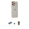 MARSİLYAN™- iPhone 12 Pro Max Kılıf Eksen Doku Prime - Siyah Joko Magic 5D Hayalet Cam + Renkli Kamera Lens Koruma Cam - YL