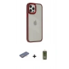 MARSİLYAN™- iPhone 12 Pro Max Kılıf Eksen Doku Prime - Siyah Joko Magic 5D Hayalet Cam + Renkli Kamera Lens Koruma Cam - MI