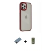 MARSİLYAN™- iPhone 12 Pro Max Kılıf Eksen Doku Prime - Siyah Joko Magic 5D Hayalet Cam + Shine Kamera Lens Koruma Cam - SH