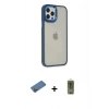 MARSİLYAN™- iPhone 12 Pro Max Kılıf Eksen Doku Prime - Siyah Joko Magic 5D Hayalet Cam + Shine Kamera Lens Koruma Cam - GD