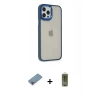 MARSİLYAN™- iPhone 12 Pro Max Kılıf Eksen Doku Prime - Siyah Joko Magic 5D Hayalet Cam + Shine Kamera Lens Koruma Cam - GI