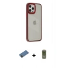 MARSİLYAN™- iPhone 12 Pro Max Kılıf Eksen Doku Prime - Siyah Joko Magic 5D Hayalet Cam + Shine Kamera Lens Koruma Cam - GD