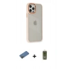 MARSİLYAN™- iPhone 12 Pro Max Kılıf Eksen Doku Prime - Siyah Joko Magic 5D Hayalet Cam + Shine Kamera Lens Koruma Cam - GD