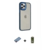 MARSİLYAN™- iPhone 12 Pro Max Kılıf Eksen Doku Prime - Siyah Joko Magic 5D Hayalet Cam + Shine Kamera Lens Koruma Cam - PE