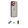 MARSİLYAN™- iPhone 12 Pro Max Kılıf Eksen Doku Prime - Siyah Joko Magic 5D Hayalet Cam + Siyah Metal Kamera Lens Koruma Cam