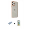 MARSİLYAN™- iPhone 12 Pro Max Kılıf Eksen Doku Prime - Siyah Polymer Nano Ekran Koruyucu + Shine Kamera Lens Koruma Cam - MI