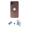 MARSİLYAN™- iPhone 12 Pro Max Kılıf Eksen Klasik Prime - Şeffaf Royal Nano Ekran Koruyucu + Shine Kamera Lens Koruma Cam - GI