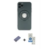 MARSİLYAN™- iPhone 12 Pro Max Kılıf Eksen Klasik Prime - Şeffaf Royal Nano Ekran Koruyucu + Metal Kamera Lens Koruma Cam - GD
