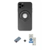 MARSİLYAN™- iPhone 12 Pro Max Kılıf Eksen Klasik Prime - Şeffaf Royal Nano Ekran Koruyucu + Metal Kamera Lens Koruma Cam - KI