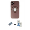 MARSİLYAN™- iPhone 12 Pro Max Kılıf Eksen Klasik Prime - Şeffaf Royal Nano Ekran Koruyucu + Shine Kamera Lens Koruma Cam - SH