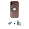 MARSİLYAN™- iPhone 12 Pro Max Kılıf Eksen Klasik Prime - Şeffaf Royal Nano Ekran Koruyucu + Shine Kamera Lens Koruma Cam - GS