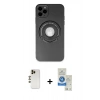 MARSİLYAN™- iPhone 12 Pro Max Kılıf Eksen Klasik Prime - Şeffaf Royal Nano Ekran Koruyucu + Shine Kamera Lens - GD