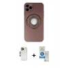 MARSİLYAN™- iPhone 12 Pro Max Kılıf Eksen Klasik Prime - Şeffaf Royal Nano Ekran Koruyucu + Shine Kamera Lens - GD
