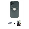 MARSİLYAN™- iPhone 12 Pro Max Kılıf Eksen Klasik Prime - Şeffaf Temperli Cam Ekran Koruyucu + Renkli Kamera Lens Koruma Cam - MI