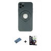 MARSİLYAN™- iPhone 12 Pro Max Kılıf Eksen Klasik Prime - Şeffaf Temperli Cam Ekran Koruyucu + Shine Kamera Lens Koruma Cam - GD