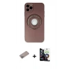 MARSİLYAN™- iPhone 12 Pro Max Kılıf Eksen Klasik Prime - Şeffaf Temperli Cam Ekran Koruyucu + Shine Kamera Lens Koruma Cam - SABE