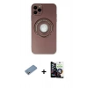 MARSİLYAN™- iPhone 12 Pro Max Kılıf Eksen Klasik Prime - Şeffaf Temperli Cam Ekran Koruyucu + Shine Kamera Lens Koruma Cam - GS
