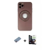 MARSİLYAN™- iPhone 12 Pro Max Kılıf Eksen Klasik Prime - Şeffaf Temperli Cam Ekran Koruyucu + Shine Kamera Lens Koruma Cam - PE