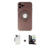 MARSİLYAN™- iPhone 12 Pro Max Kılıf Eksen Klasik Prime - Şeffaf Temperli Cam Ekran Koruyucu + Shine Kamera Lens - LT