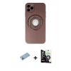 MARSİLYAN™- iPhone 12 Pro Max Kılıf Eksen Klasik Prime - Şeffaf Temperli Cam Ekran Koruyucu + Shine Kamera Lens Koruma Cam - MI
