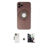 MARSİLYAN™- iPhone 12 Pro Max Kılıf Eksen Klasik Prime - Şeffaf Temperli Cam Ekran Koruyucu + Shine Kamera Lens - GD