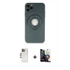 MARSİLYAN™- iPhone 12 Pro Max Kılıf Eksen Klasik Prime - Şeffaf Temperli Cam Ekran Koruyucu + Shine Kamera Lens - GD
