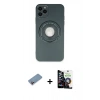 MARSİLYAN™- iPhone 12 Pro Max Kılıf Eksen Klasik Prime - Şeffaf Temperli Cam Ekran Koruyucu + Shine Kamera Lens Koruma Cam - PE