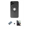 MARSİLYAN™- iPhone 12 Pro Max Kılıf Eksen Klasik Prime - Şeffaf Temperli Cam Ekran Koruyucu + Shine Kamera Lens Koruma Cam - SH