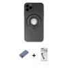 MARSİLYAN™- iPhone 12 Pro Max Kılıf Eksen Klasik Prime - Şeffaf Uv Polymer Nano Ekran Koruyucu + Metal Kamera Lens Koruma Cam - GD