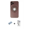 MARSİLYAN™- iPhone 12 Pro Max Kılıf Eksen Klasik Prime - Şeffaf Uv Polymer Nano Ekran Koruyucu + Shine Kamera Lens Koruma Cam - MI