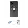 MARSİLYAN™- iPhone 12 Pro Max Kılıf Eksen Klasik Prime - Şeffaf Uv Polymer Nano Ekran Koruyucu + Shine Kamera Lens Koruma Cam - MI