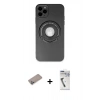 MARSİLYAN™- iPhone 12 Pro Max Kılıf Eksen Klasik Prime - Şeffaf Uv Polymer Nano Ekran Koruyucu + Shine Kamera Lens Koruma Cam - SABE