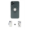 MARSİLYAN™- iPhone 12 Pro Max Kılıf Eksen Klasik Prime - Şeffaf Uv Polymer Nano Ekran Koruyucu + Shine Kamera Lens - LT
