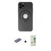 MARSİLYAN™- iPhone 12 Pro Max Kılıf Eksen Klasik Prime - Siyah 20D Premium Cam Ekran Koruyucu + Renkli Kamera Lens Koruma Cam - MI