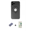 MARSİLYAN™- iPhone 12 Pro Max Kılıf Eksen Klasik Prime - Siyah 20D Premium Cam Ekran Koruyucu + Metal Kamera Lens Koruma Cam - GD